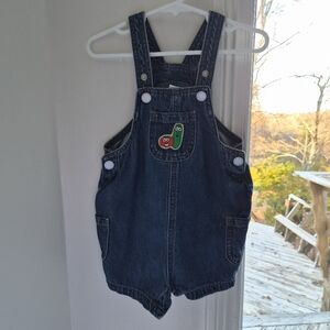 Veggie Tales Upcycled Baby Shortalls